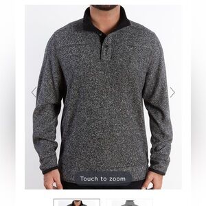 Nicoby 3 Button Men's Blue Button Pullover Sweater Size: L Retail $110